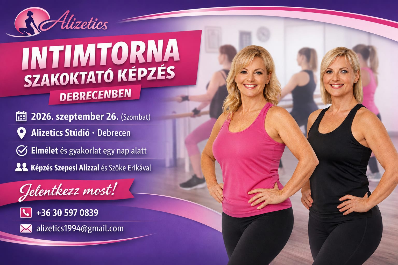 🧘‍♀️ Alizetics Intimtorna Szakoktató Képzés szeptemberben